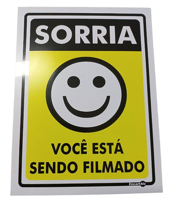 Placas Sorria Você Está Sendo Filmado 15x20cm PS91