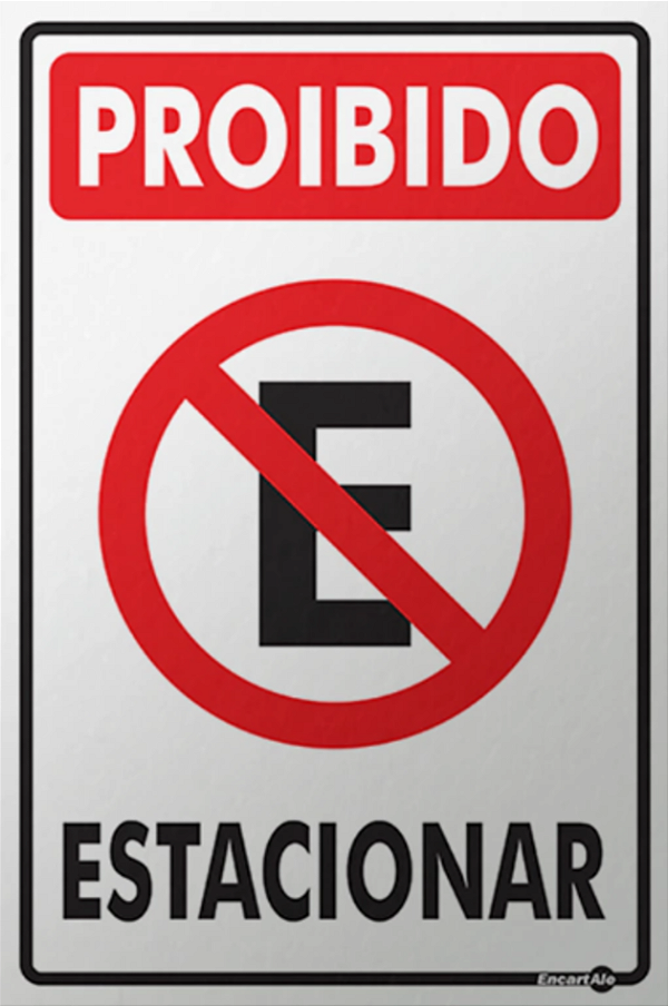 Placa Proibido Estacionar Garagem 20 x 30