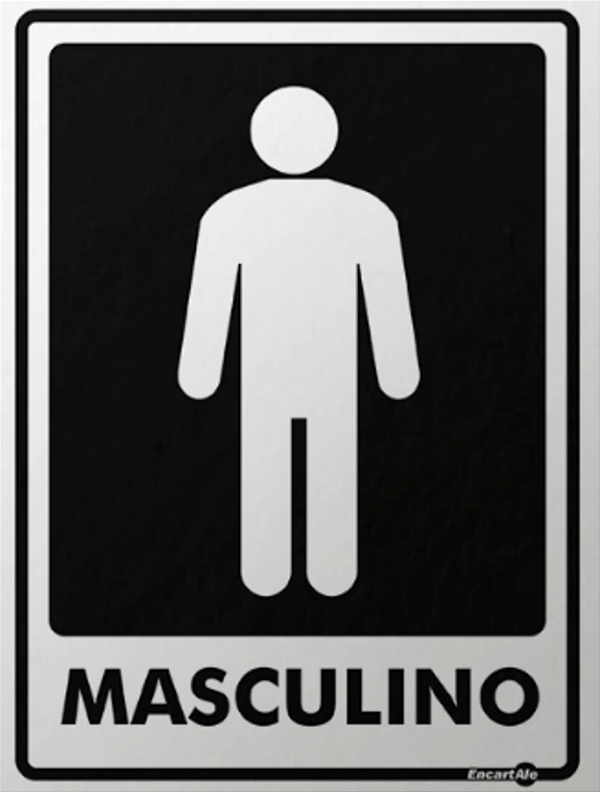 Placa Sinalização - Banheiro Masculino