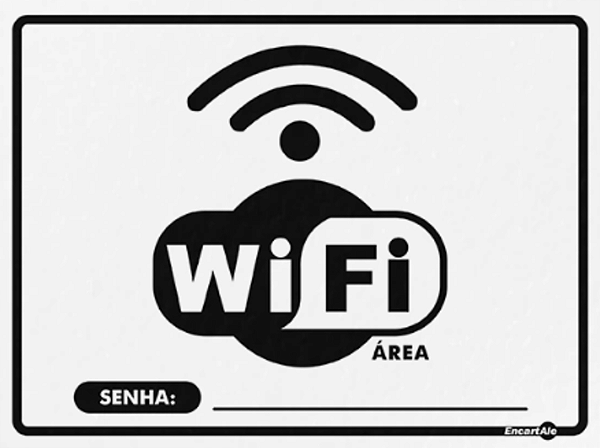 Placa sinalização - Wi-fi