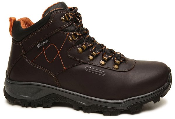 Bota de segurança Trabalho impermeável em  Couro Gogowear Café