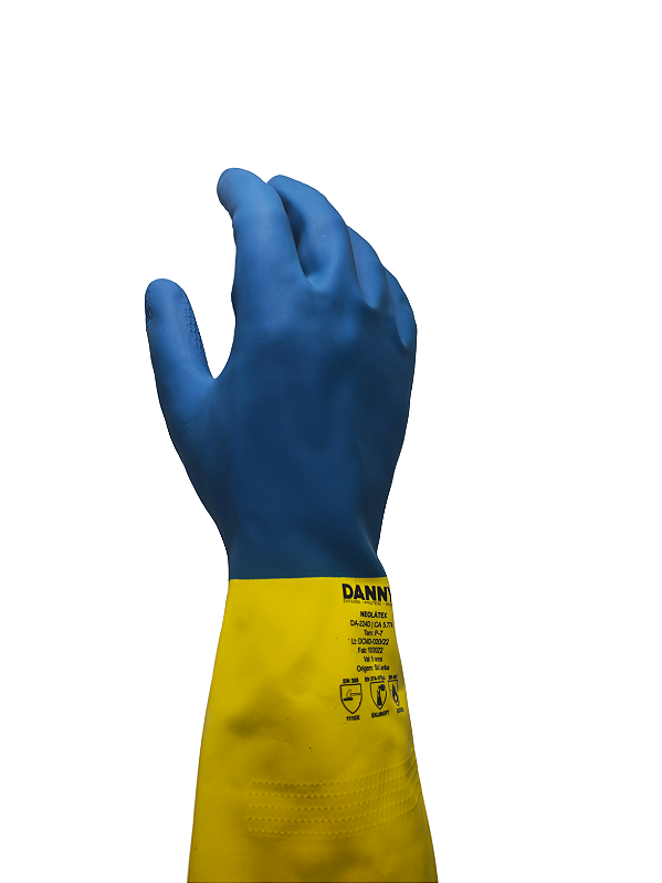 Luva neoprene e látex  Limpeza Resistente química e abrasiva