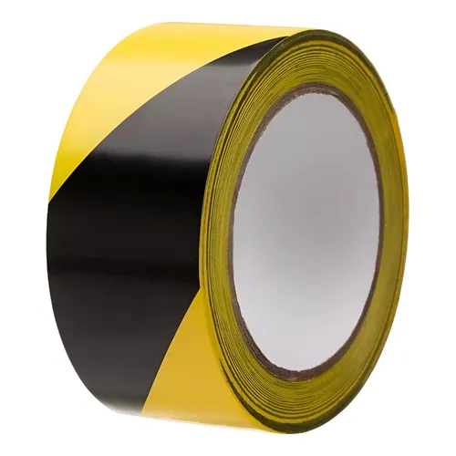 FITA DEMARCAÇÃO DE SOLO 48MMX 30M ZEBRADA PTO/AMARELO