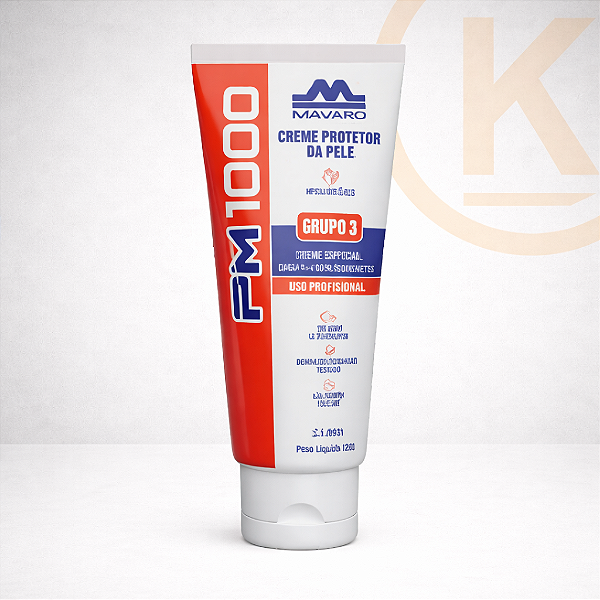 Creme Protetor para as Mãos PM 1000 120g Mavaro Uso Profissional - Grupo 3