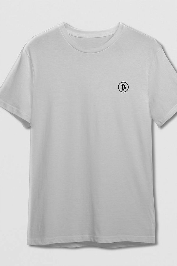 Camiseta Bitcoin Minimalista - Branca
