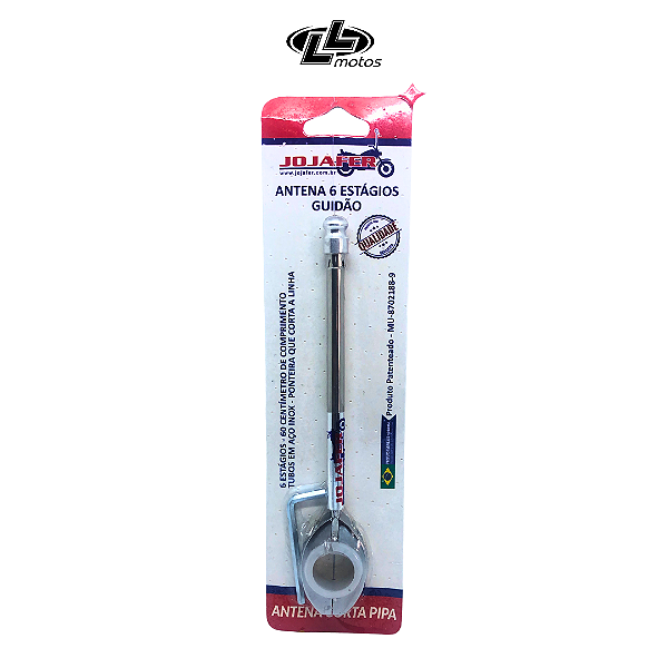 Antena de proteção 6 estágios Cromada m6 retrovisor Jojafer