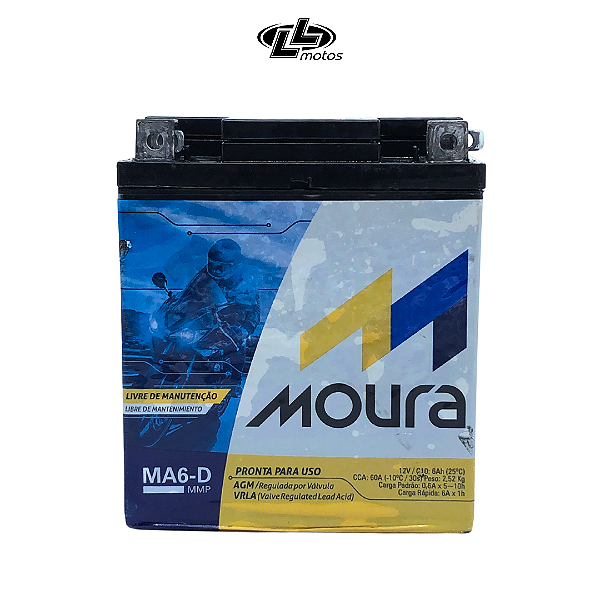 Bateria CBX250/CB300/XRE/CG 150 05/08 MA6-D - Moura