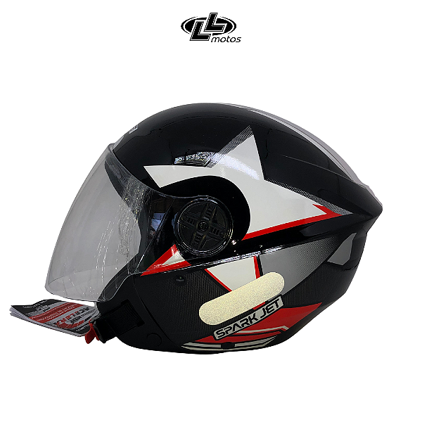 Capacete EBF Spark Jet - Galaxy (aberto)