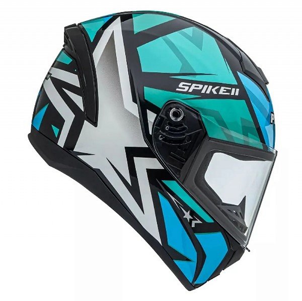 CAPACETE PEELS SPIKE II 1ST PTO/VERDE AGUA