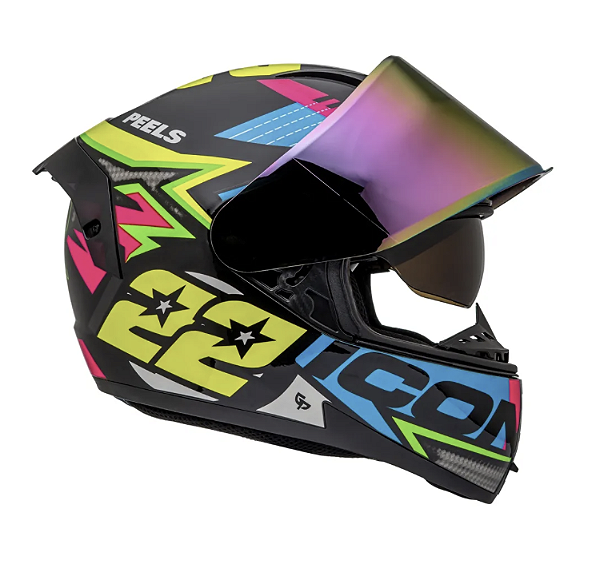 CAPACETE PEELS ICON PRO RT PRETO/AMARELO