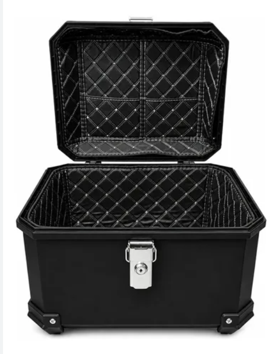 Bau Bauleto Diamond 43L em ABS C/Forro e Fechadura Preto