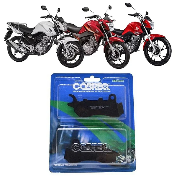 Pastilha de Freio CG 160/FAN 160/BROS160 2018 COBREQ N-1882