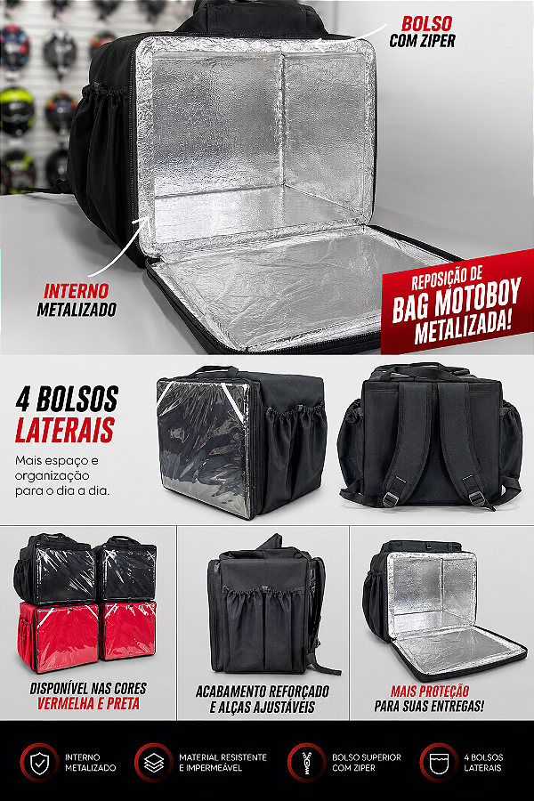 Mochila Bag Pizza 45LTS Metalizada
