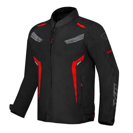 Jaqueta Motoqueiro X11 One Sport Masculina Impermeável Preto/Vermelha