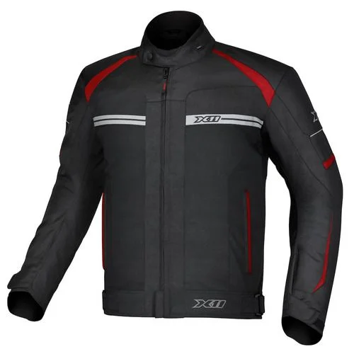 Jaqueta Motoqueiro X11 One 2 Masculina Impermeável Preto/Vermelha