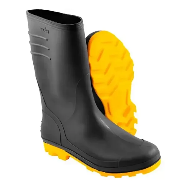 Bota Galocha Chuva Solado Amarelo