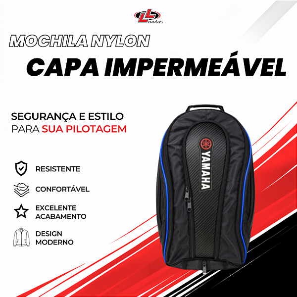 Mochila Nylon Com Capa Impermeável