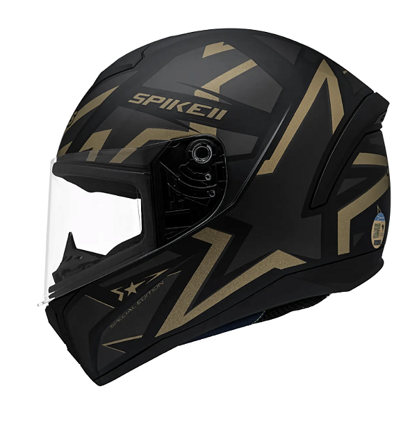 CAPACETE PEELS SPIKE II 1ST PTO Fosco /DOURADO