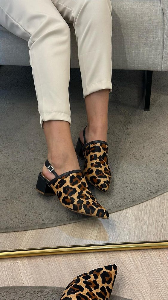 BABUCHE BRANDON ANIMAL PRINT ONÇA
