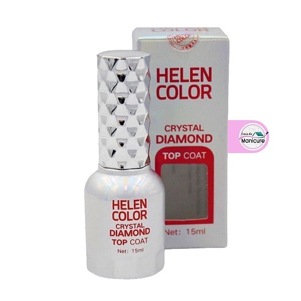 Top Coat Crystal Diamond Alongamento Unha (15ml) - Helen Color