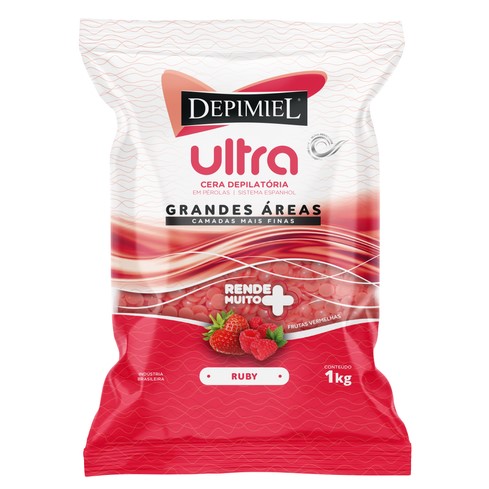 Cera Depilatória em Pérolas 1kg Ultra Ruby - Depimiel