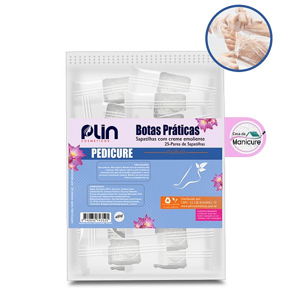 Sapatilha Bota com Creme Emoliente (25 Pares) - Plin