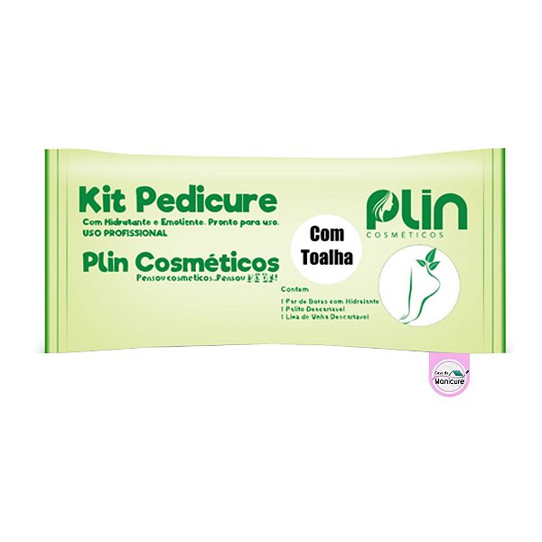 Kit Descartável Pedicure Cutícula com Toalha – Plin