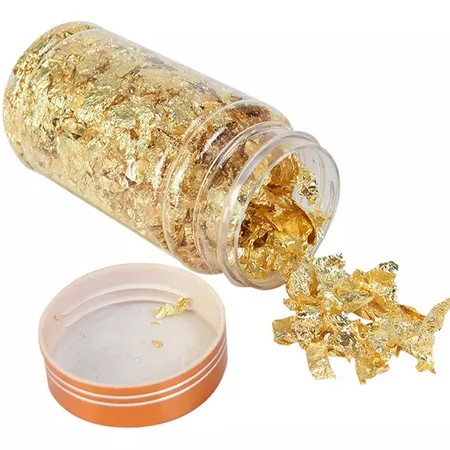 Folha de Ouro Dourada Decoração Unhas Encapsulado