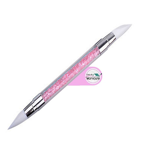 Pincel Ponta Dupla Silicone Decoração Unhas - Importado