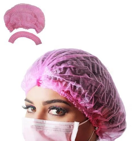 Touca de TNT Descartável Rosa (25un) - Di Bella