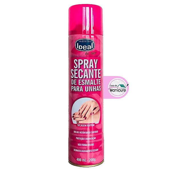 Spray Secante de Esmalte Para Unhas (400ml) - Ideal