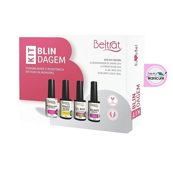 Kit Blindagem Para Unhas Alongamento em Gel - Beltrat
