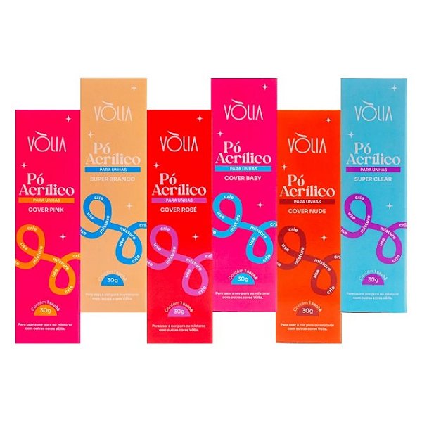 Pó Acrílico Alongamento Unha Sachê (30g) - Vòlia