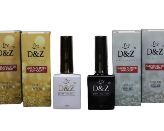 Top Coat Glitter DZ (8ml) - D&Z
