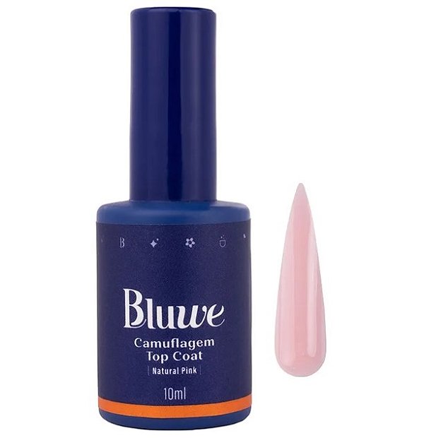 Top Coat Camuflagem Natural Pink 10ml - Bluwe