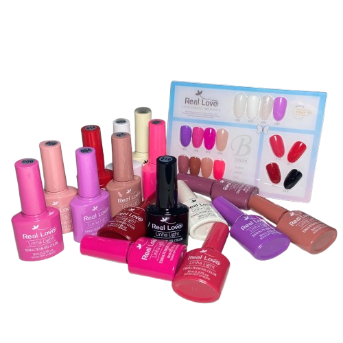 Kit Esmalte Em Gel com 16 Cores - Real Love
