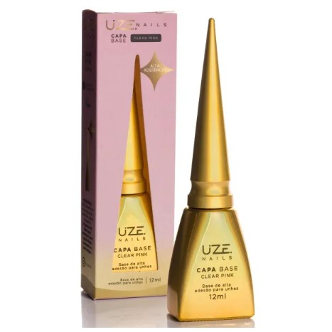 Capa Base Clear Pink Alongamento Unhas Gel 12ml - Uze Nails