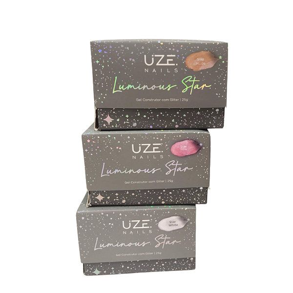 Gel Construtor Luminous Gliter 25g - Uze Nails