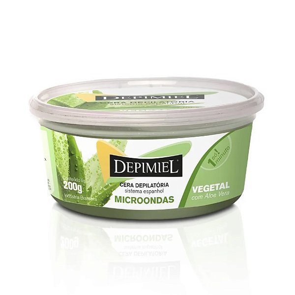 Cera Depilatória Micro-ondas 200g Vegetal Aloe Vera - Depimiel
