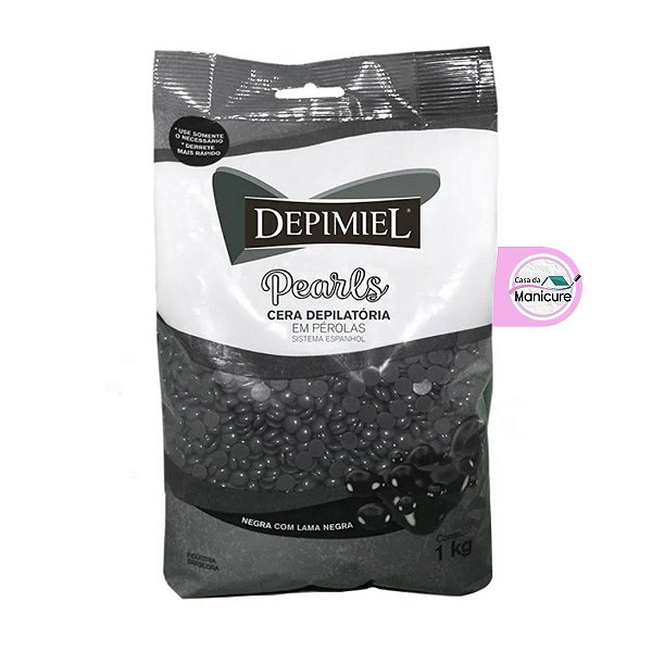 Cera Depilatória em Pérolas 1kg Lama Negra - Depimiel