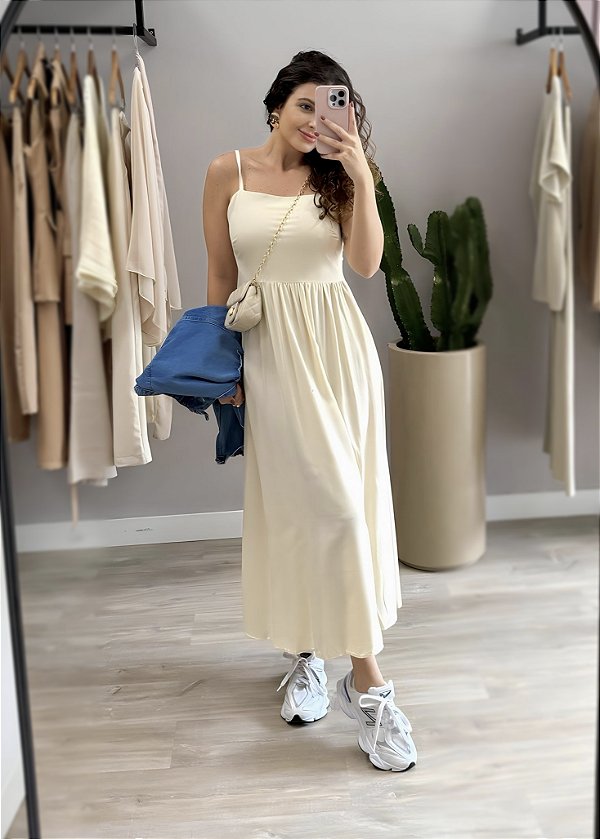 VESTIDO MIDI ALCINHA BASIC