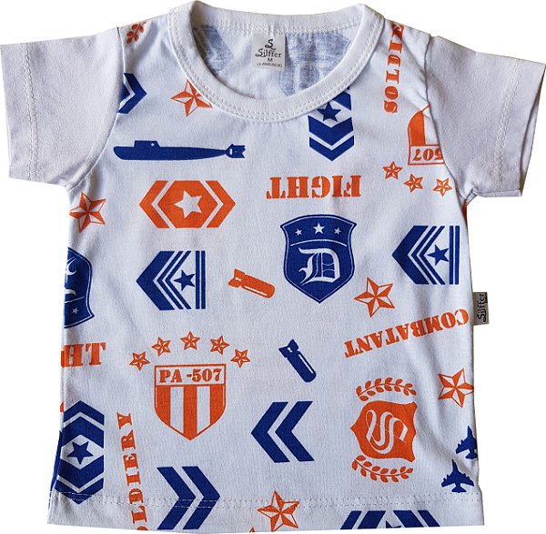 Camiseta Bebê Menino Estampa War