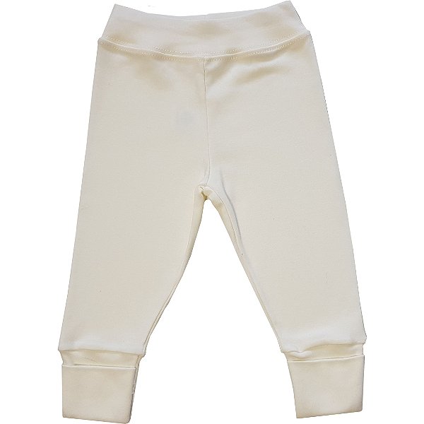 Calça Bebê Suedine Cor Marfim