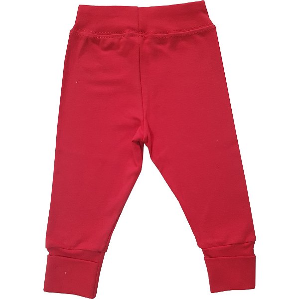 Calça Bebê Suedine Vermelho