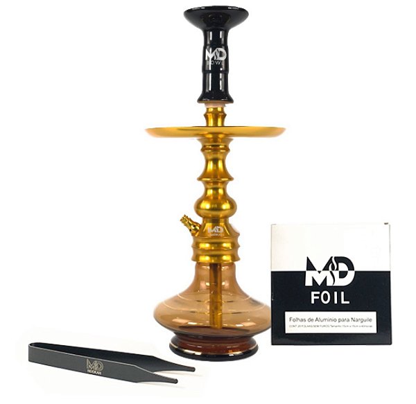 Narguile completo Md Advance Dourado