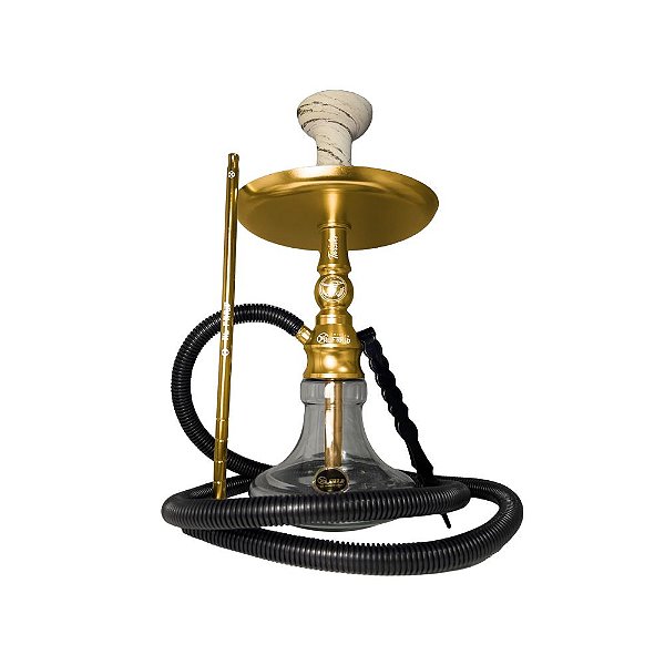 Narguile Completo Twister Dourado