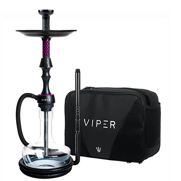 Narguile Triton Viper Rosa Com Bolsa e Rosh