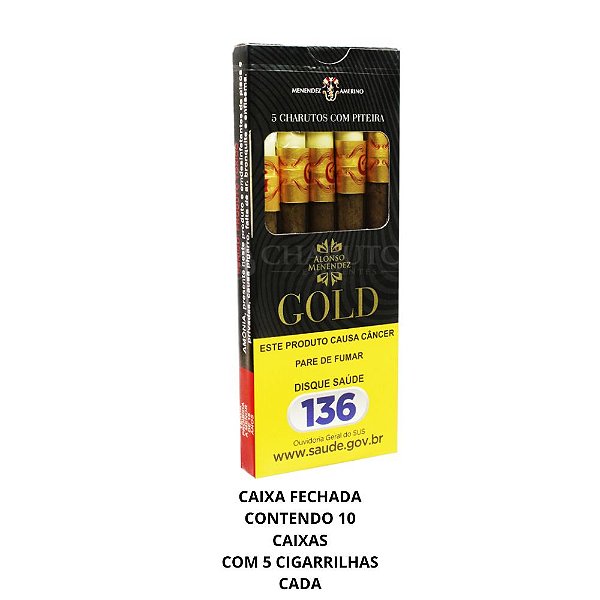 Cigarrilha Alonso Menendez Gold Caixa com 10 Unidades