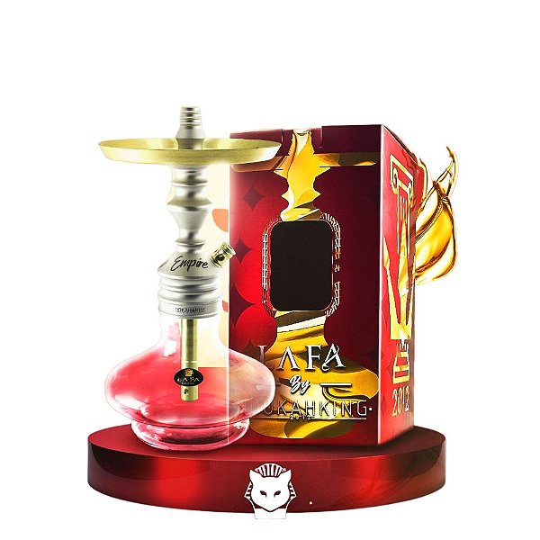 Narguile Hookah King Lafa Completo Platinum com Dourado