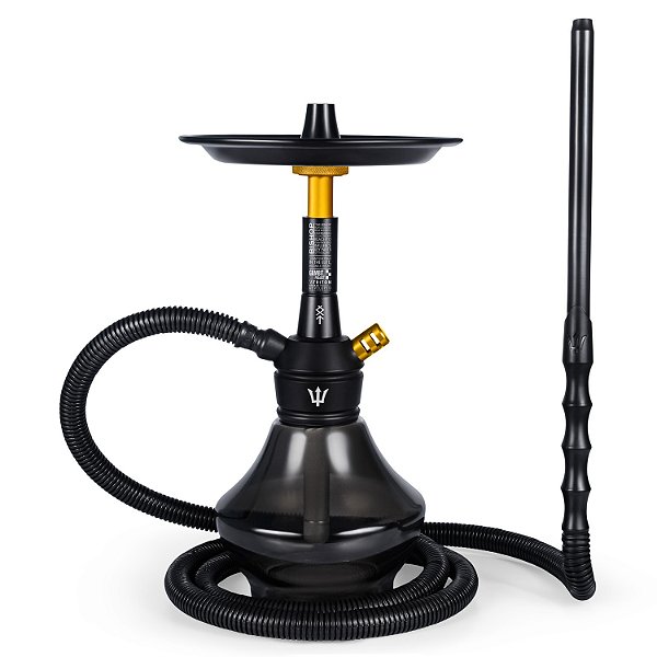 Narguile Triton Bishop Completo Pequeno Dourado